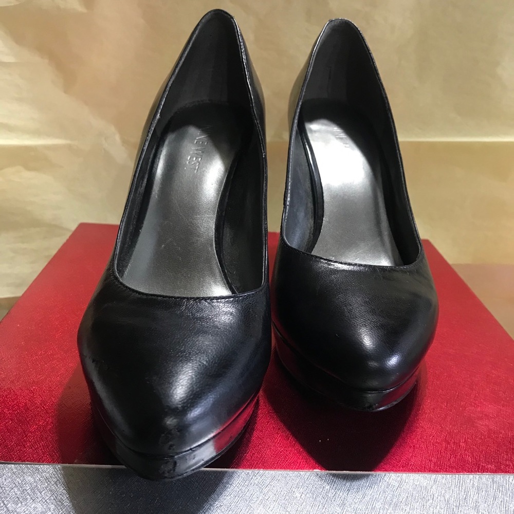 Nine West Black Platform Pointed Toe High Heels - Picture 3 of 11